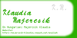 klaudia majercsik business card